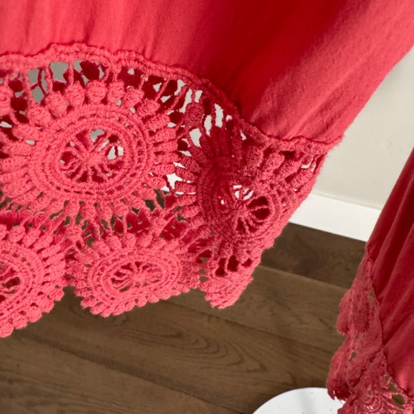 Solitare Swim Coral Crochet Swim Coverup - Picture 4 of 5